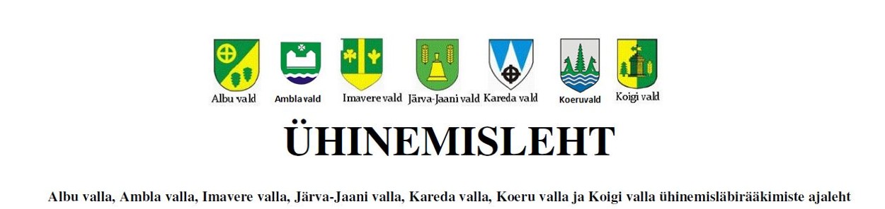 7 ühineva valla vapid. ÜHINEMISLEHT